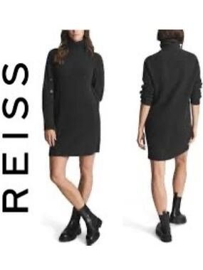 NWT REISS Cashmere blend Maggie Button Sleeve Knitted Sweater Dress  / Tunic XL